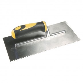 Square notch soft grip trowel