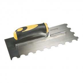 Round notch soft grip trowel