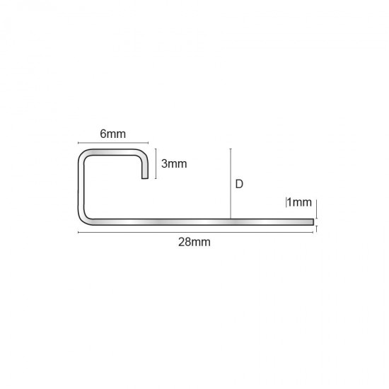 EQQ - Stainless steel square edge trim