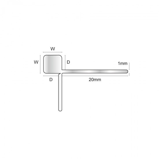 EAM - Aluminium slim square trim