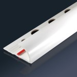 Profilo arrotondato PVC con strip rosso