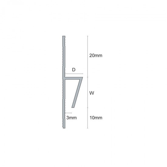 PVC vinyl to tile joint - punched flange