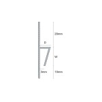 PVC vinyl to tile joint - punched flange PVC vinyl to tile joint - punched flange