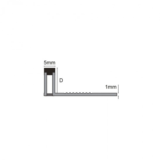 Thin PVC movement joint - light duty