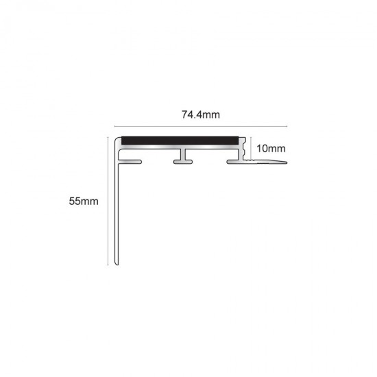 Heavy duty ceramic tile-in nosing