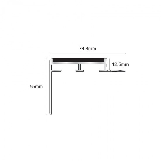 Heavy duty ceramic tile-in nosing