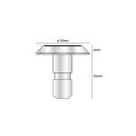 Pathway stainless steel anti-slip tactile - shanked