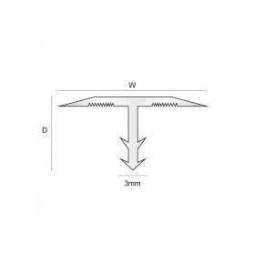 Aluminium dividing strip 2