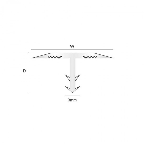 Aluminium dividing strip