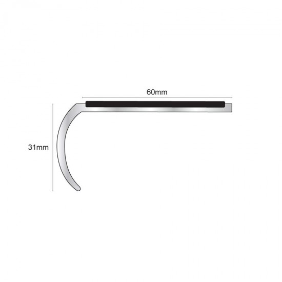 Terminale per gradini in PVC
