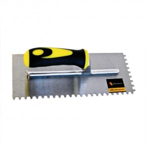 V-notch soft grip trowel