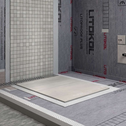System for waterproofing of bathrooms/showers with flexible sheets