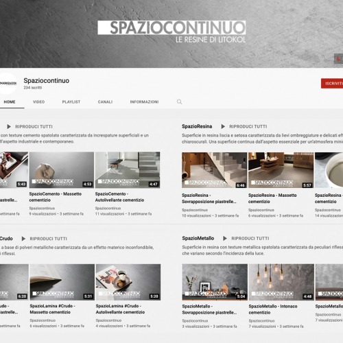 Restyling for the Spaziocontinuo YouTube channel